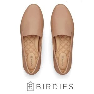 Birdies The Starling Taupe Leather Flats, Sz 9